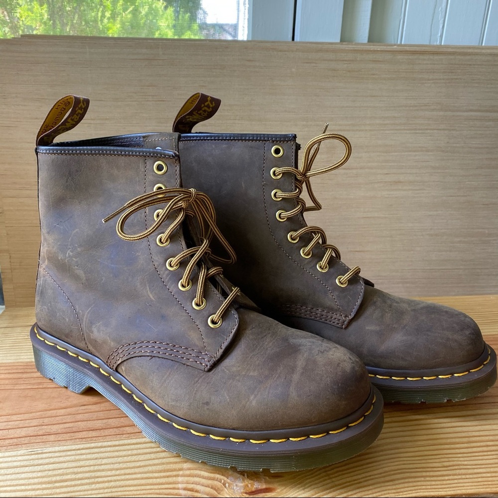 brown doc martens